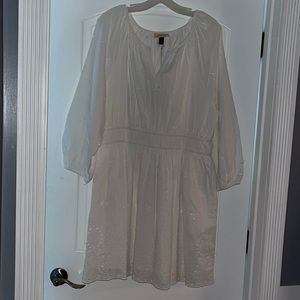 BRAND NEW w/ tags white Universal Thread Goods Co. dress long sleeve mid thigh